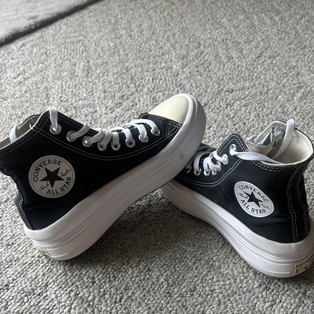 Converse Black and White Platform High-Tops